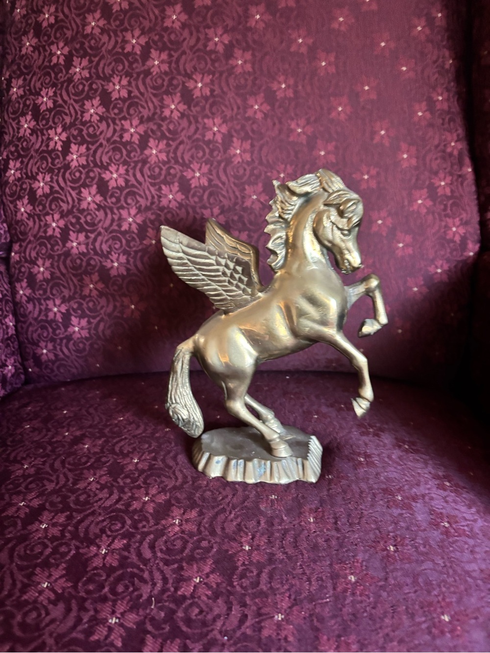 Gold Pegasus Winged Horse Sculpture Accent